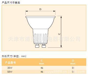 飞利浦主电压GU10石英灯杯 厂家、价格、图片与金卤灯全方位解析 — 天津市浦亚照明电器
