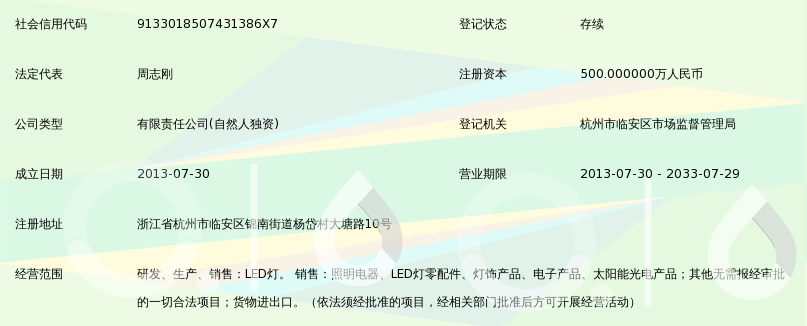 杭州临安极地照明电器